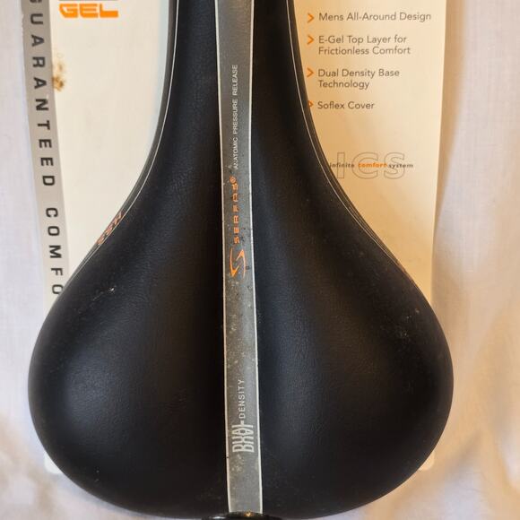 Serfas Men's E-Gel Bike Seat DDMD-200 Hybrid Suspension System 11" x 7" - Picture 8 of 15